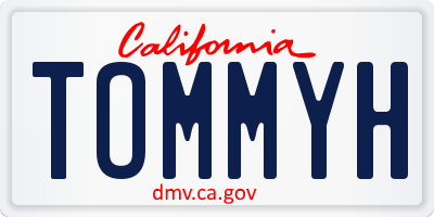 CA license plate TOMMYH