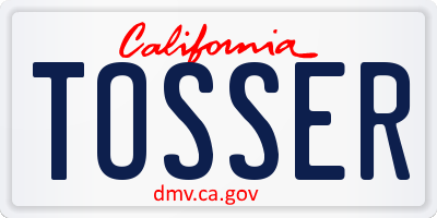 CA license plate TOSSER