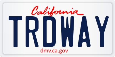 CA license plate TRDWAY