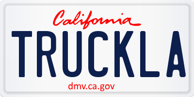 CA license plate TRUCKLA
