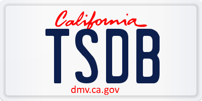 CA license plate TSDB