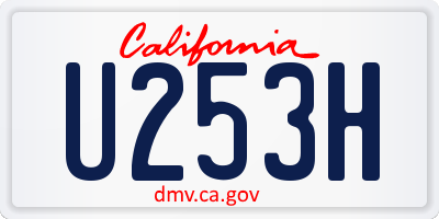 CA license plate U253H