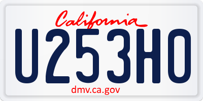 CA license plate U253H0