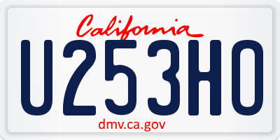 CA license plate U253HO