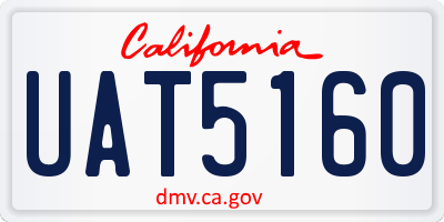 CA license plate UAT5160