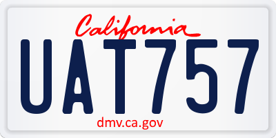 CA license plate UAT757