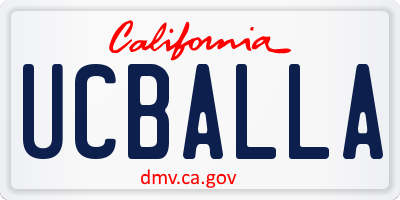 CA license plate UCBALLA