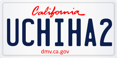 CA license plate UCHIHA2