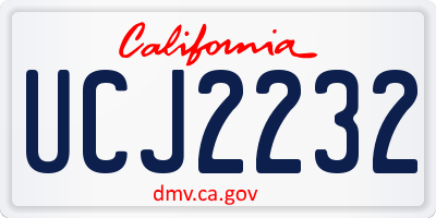 CA license plate UCJ2232