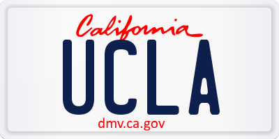 CA license plate UCLA