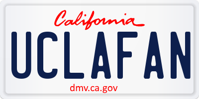 CA license plate UCLAFAN