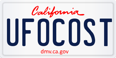 CA license plate UFOCOST