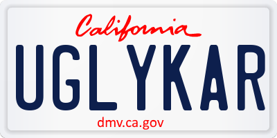 CA license plate UGLYKAR