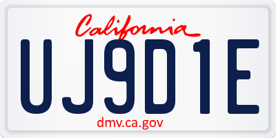 CA license plate UJ9D1E