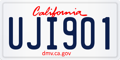 CA license plate UJI901