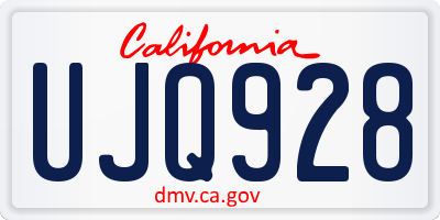 CA license plate UJQ928