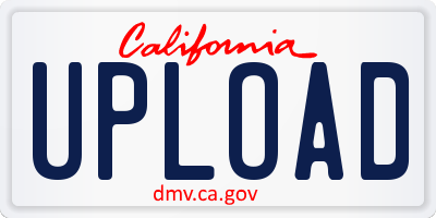 CA license plate UPLOAD