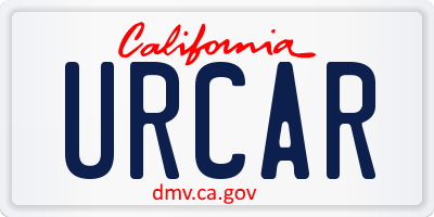 CA license plate URCAR