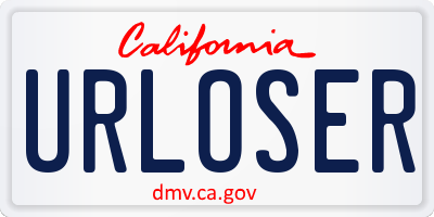 CA license plate URLOSER