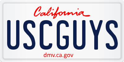 CA license plate USCGUYS