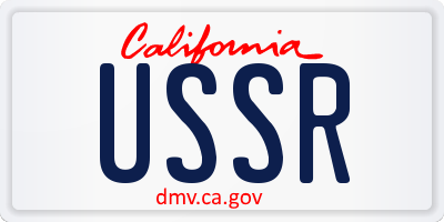 CA license plate USSR