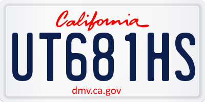 CA license plate UT681HS