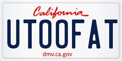 CA license plate UTOOFAT