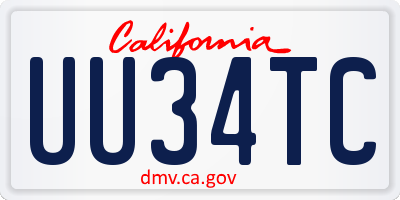 CA license plate UU34TC