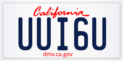 CA license plate UUI6U