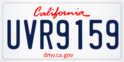 CA license plate UVR9159