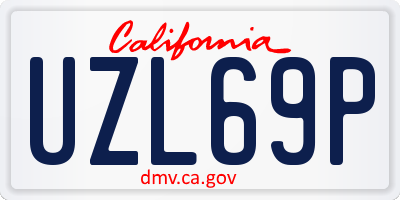 CA license plate UZL69P