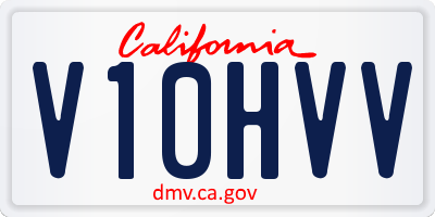 CA license plate V10HVV