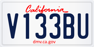 CA license plate V133BU