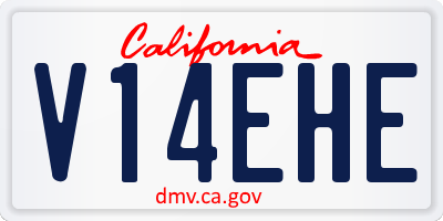 CA license plate V14EHE