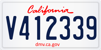 CA license plate V412339