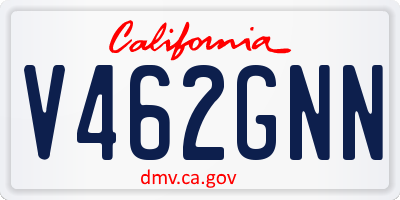 CA license plate V462GNN