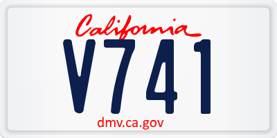 CA license plate V741