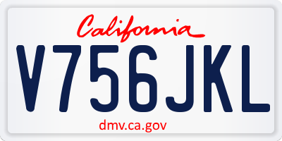 CA license plate V756JKL