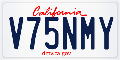 CA license plate V75NMY