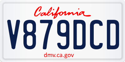 CA license plate V879DCD