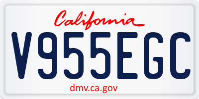 CA license plate V955EGC