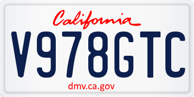 CA license plate V978GTC