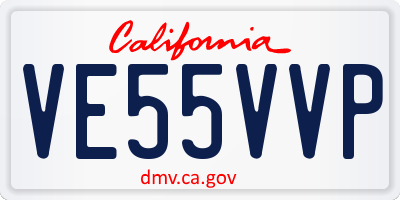 CA license plate VE55VVP