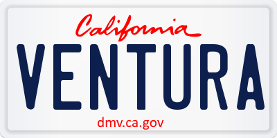 CA license plate VENTURA