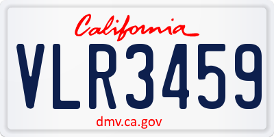 CA license plate VLR3459