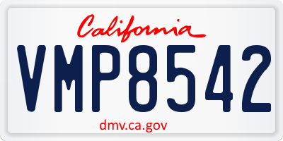 CA license plate VMP8542