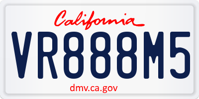 CA license plate VR888M5