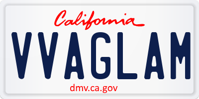 CA license plate VVAGLAM