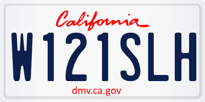 CA license plate W121SLH