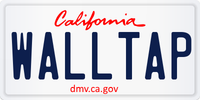 CA license plate WALLTAP